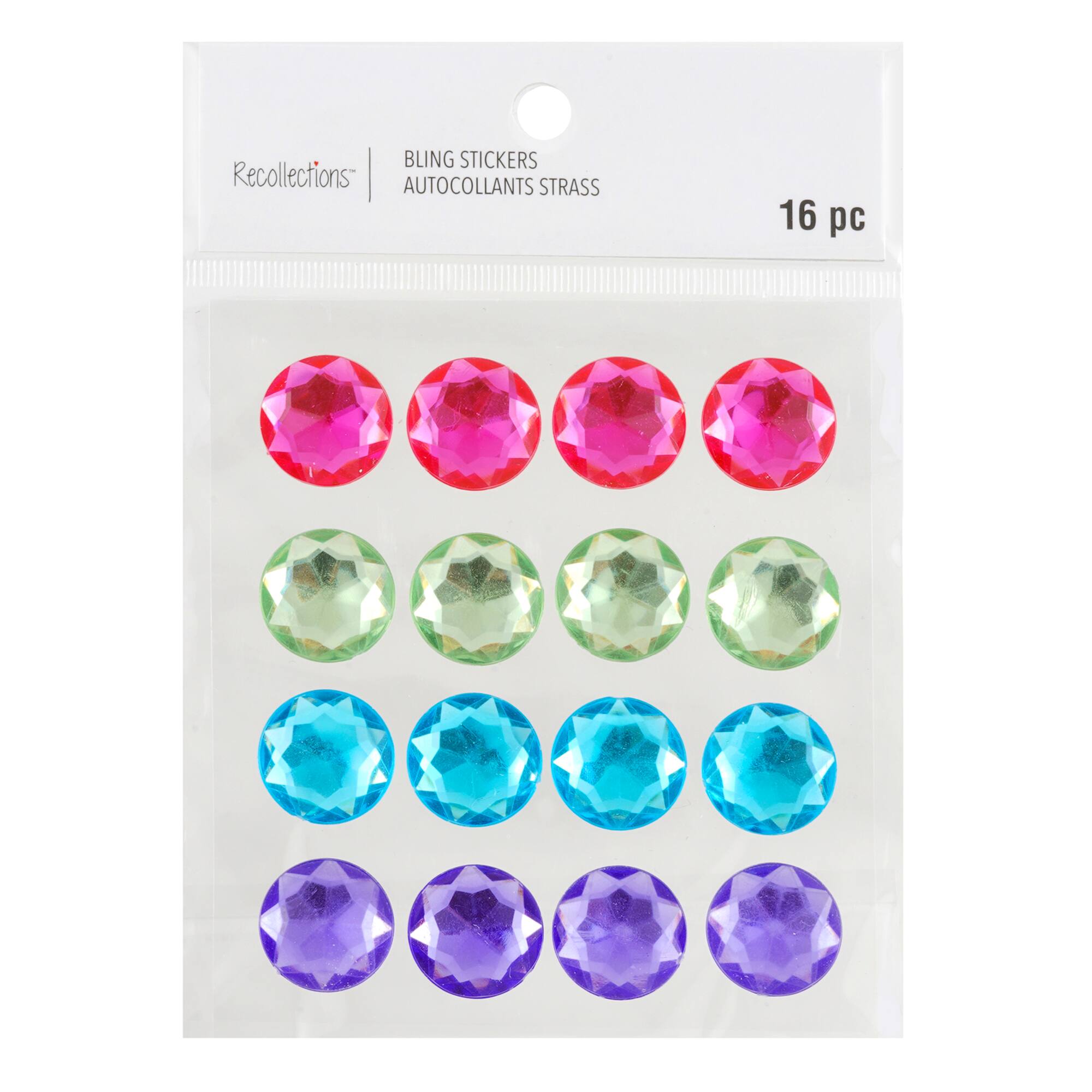 12 Packs: 16 ct. (192 total) Large Rhinestone Stickers by Recollections™